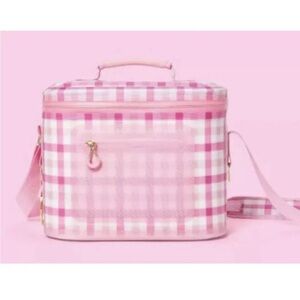 Stoney Clover Lane Pink and White Gingham Cooler Bag